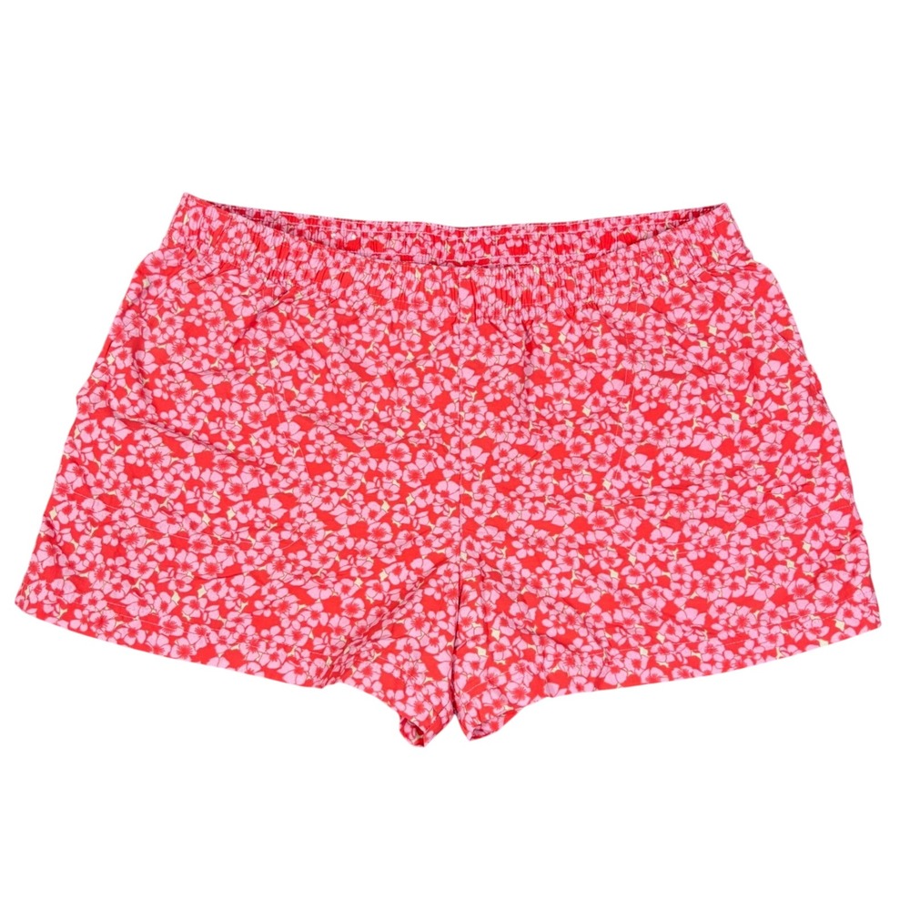 Columbia Shorts Womens Large‎ 32 Pink Floral Hibiscus Outdoor Active Hiking 3in